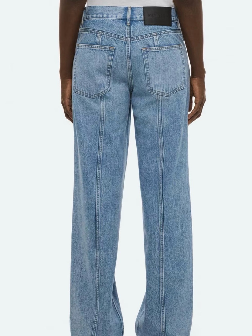 Helmut Lang Light Blue Boyfriend Wide-Leg Jeans
